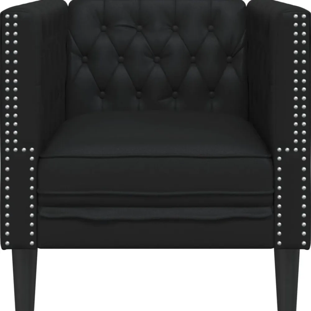 vidaXL Sofás-Sillón Chesterfield de cuero artificial