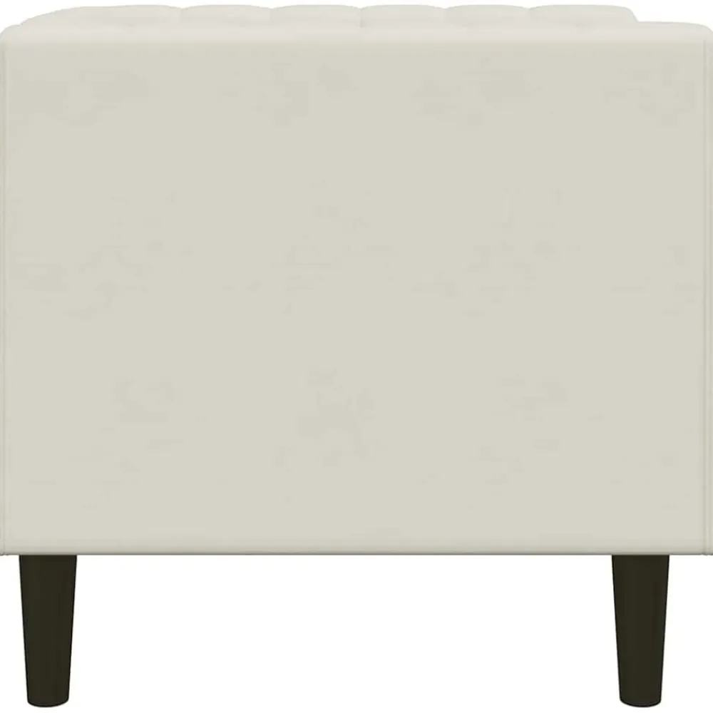 vidaXL Sofás-Sillón Chesterfield de terciopelo blanco