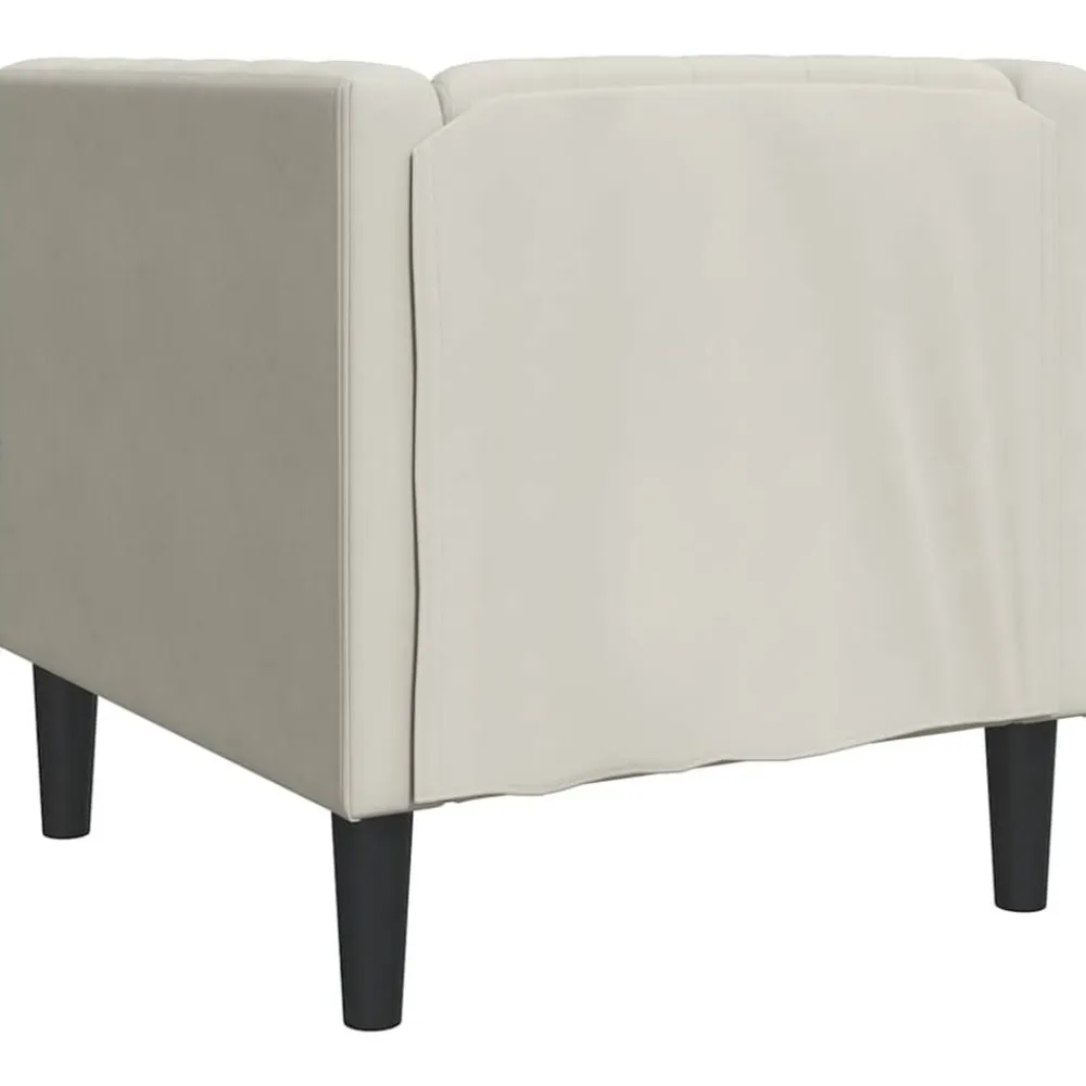 vidaXL Sofás-Sillón Chesterfield de terciopelo blanco