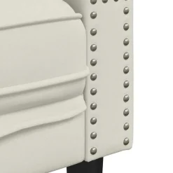 vidaXL Sofás-Sillón Chesterfield de terciopelo blanco
