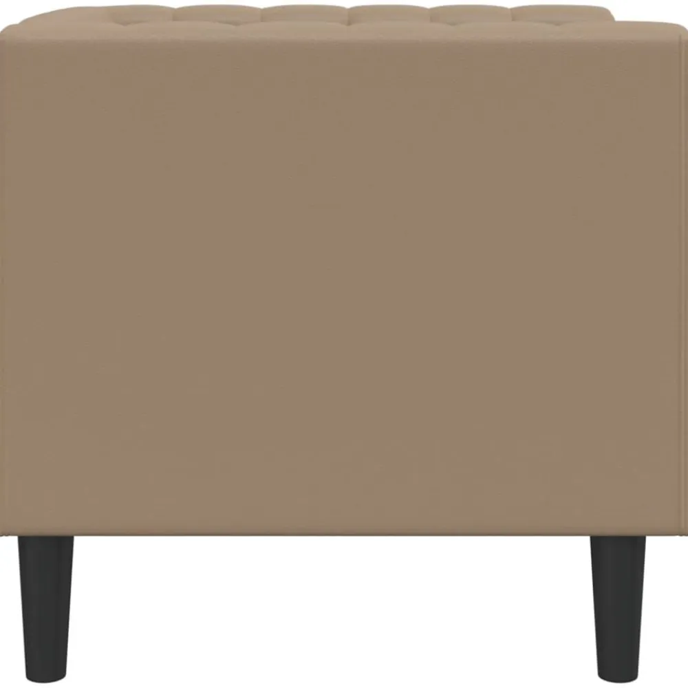vidaXL Sofás-Sillón Chesterfield de cuero artificial marrón