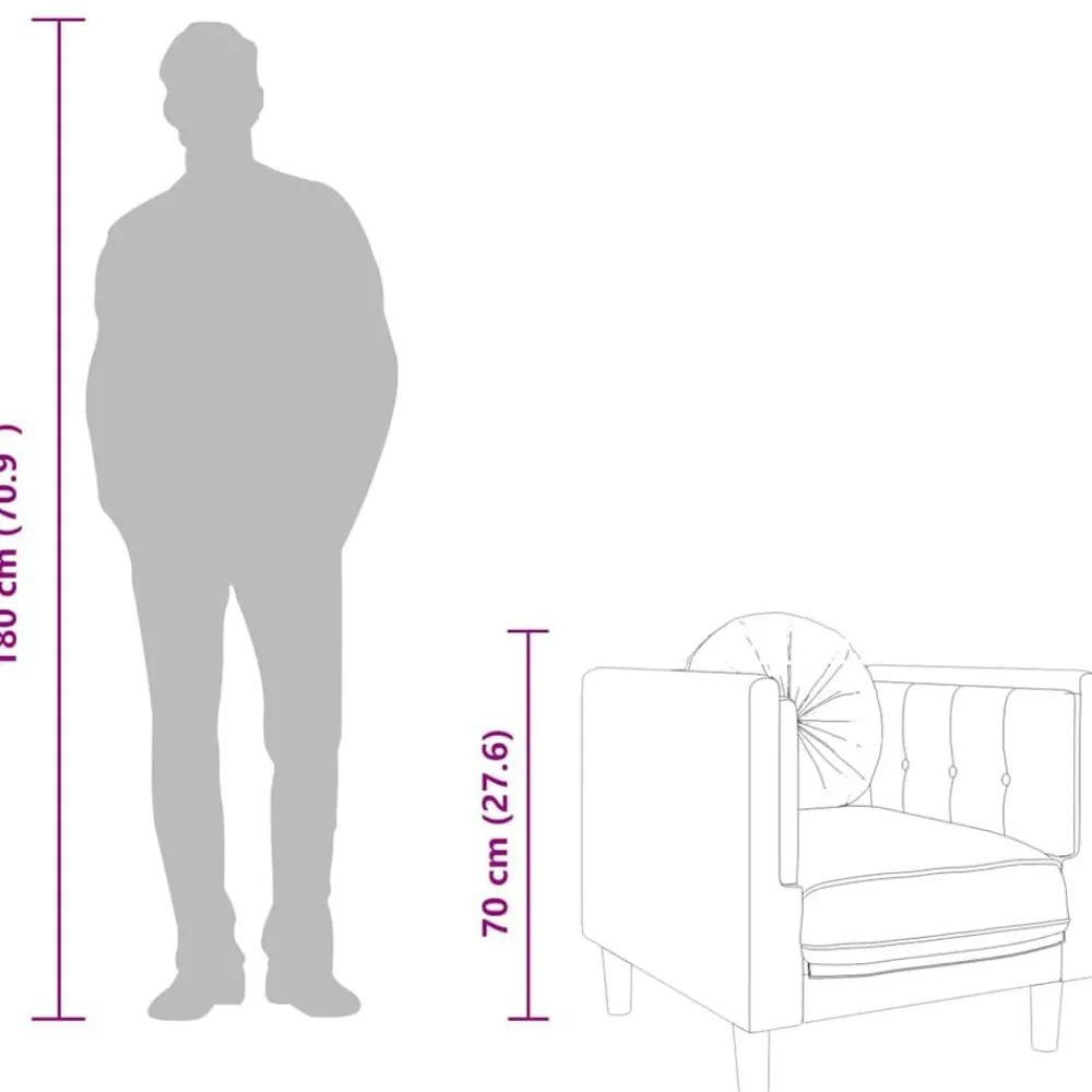 vidaXL Sofás-Sillón con cojín terciopelo