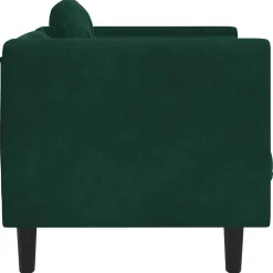 vidaXL Sillón con cojín terciopelo Verde oscuro Clearance