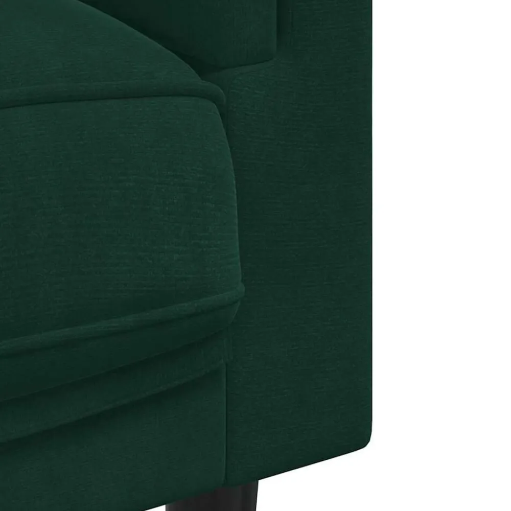 vidaXL Sillón con cojín terciopelo Verde oscuro Clearance