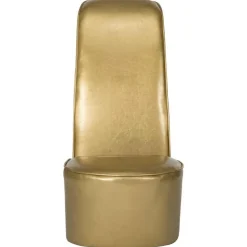 vidaXL Sillón con forma de zapato de tacón cuero sintético Dorado Online