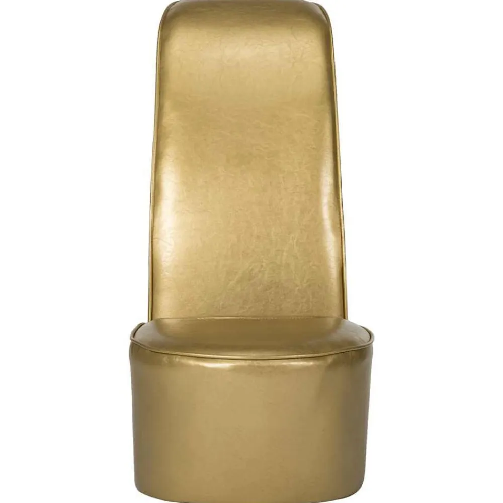 vidaXL Sillón con forma de zapato de tacón cuero sintético Dorado Online
