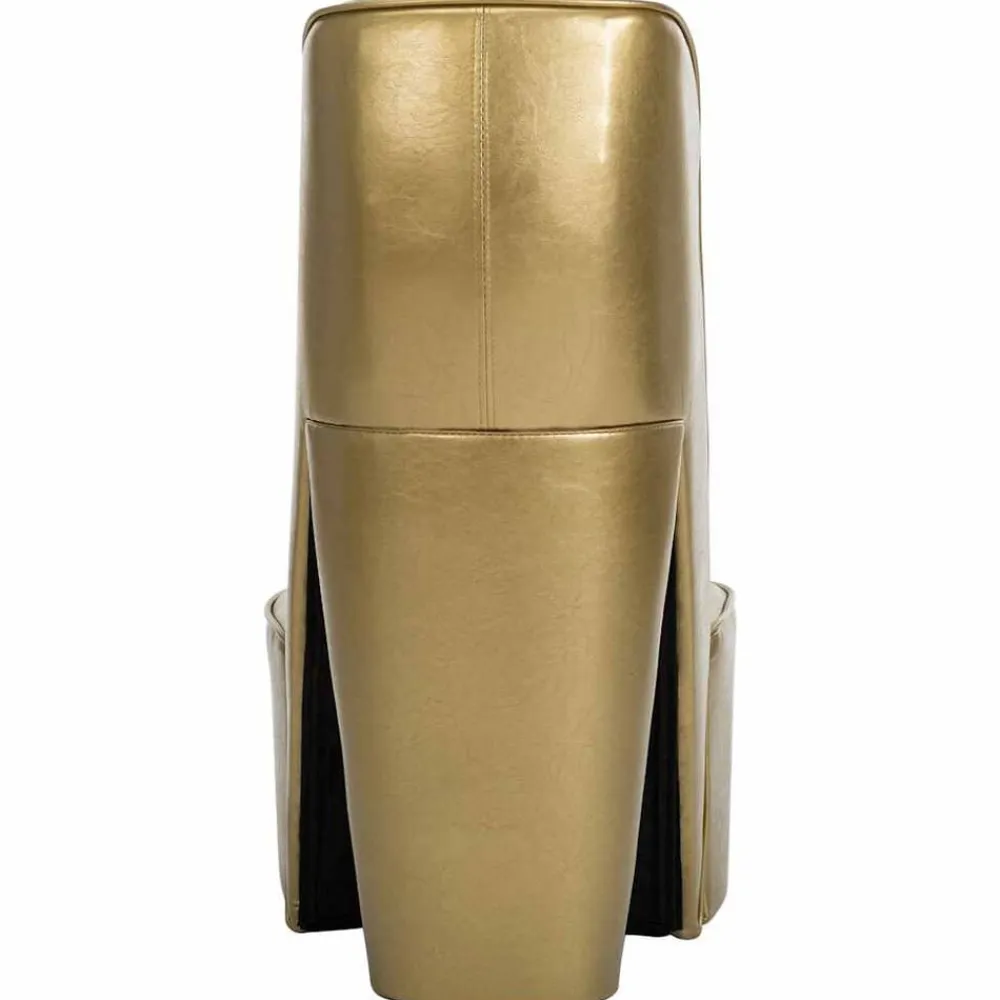 vidaXL Sillón con forma de zapato de tacón cuero sintético Dorado Online