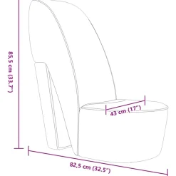 vidaXL Sillón con forma de zapato de tacón cuero sintético Dorado Online