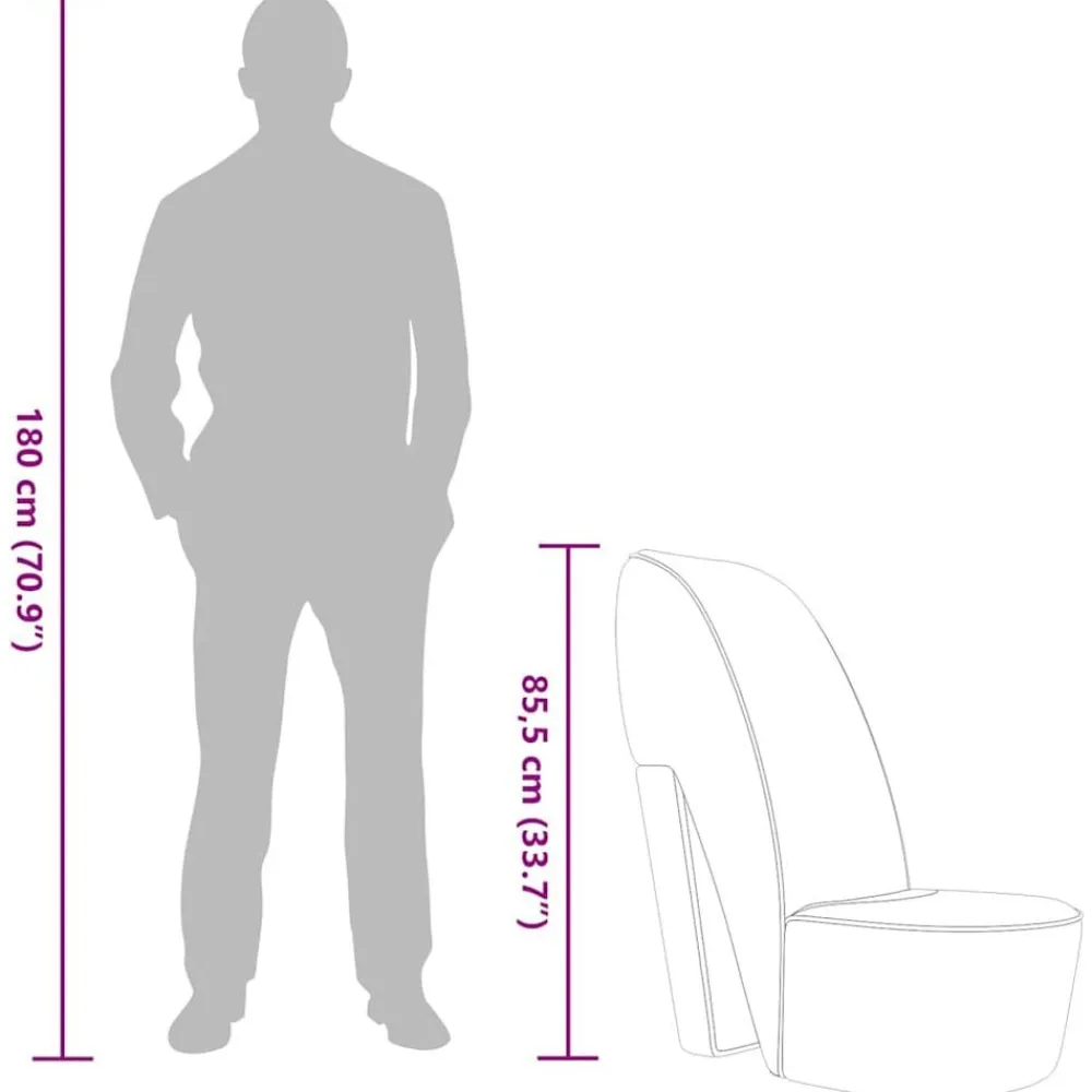 vidaXL Sillón con forma de zapato de tacón cuero sintético Dorado Online