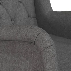vidaXL Sillas-Sillón con patas mecedoras madera caucho terciopelo