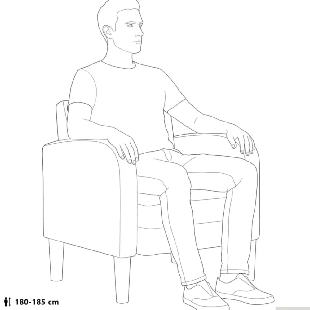 vidaXL Sillas-Sillón con reposabrazos 54 cm cuero sintética