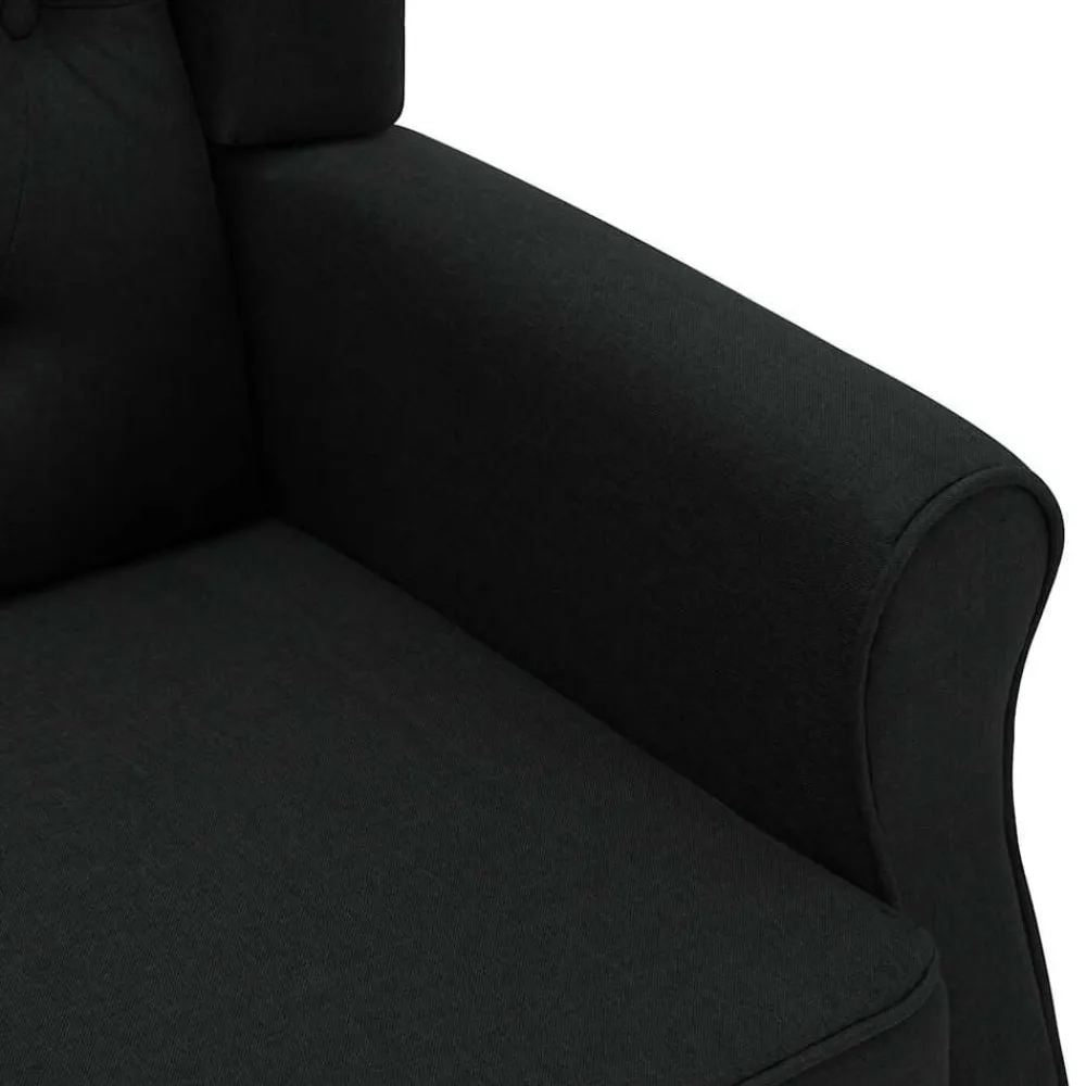 vidaXL Sillas-Sillón con reposapiés de tela