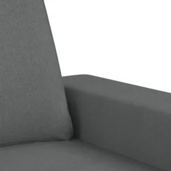 vidaXL Sillón con taburete tela 60 cm Gris oscuro New