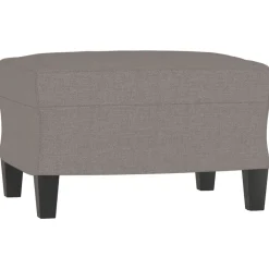 vidaXL Sillón con taburete tela gris taupe 60 cm Taupé Online