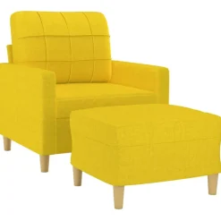 vidaXL Sofás-Sillón con taburete tela 60 cm