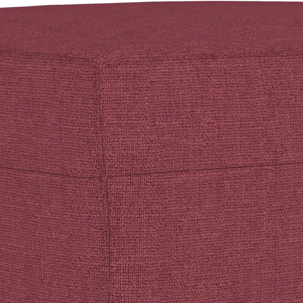 vidaXL Sofás-Sillón con taburete tela rojo tinto 60 cm