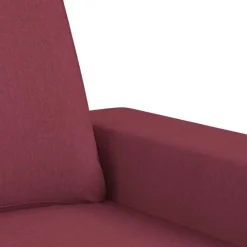 vidaXL Sofás-Sillón con taburete tela rojo tinto 60 cm