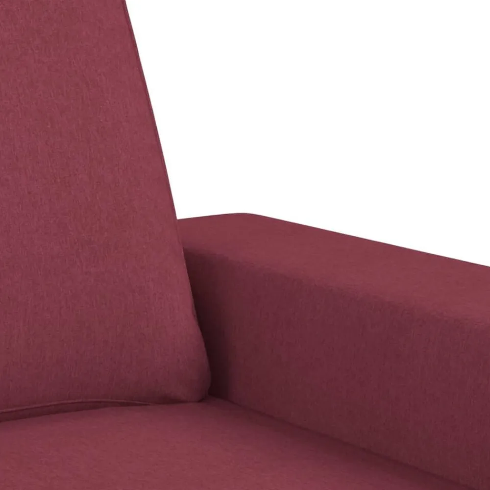 vidaXL Sofás-Sillón con taburete tela rojo tinto 60 cm