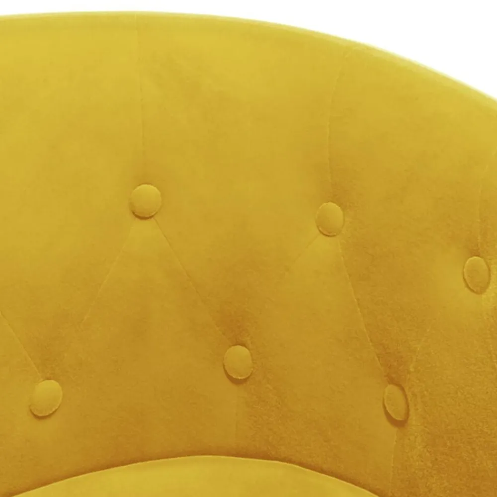 vidaXL Sillón con taburete terciopelo Amarillo