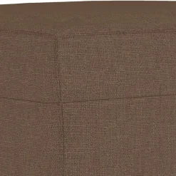 vidaXL Sillón con taburete tela marrón 60 cm Marr&oacute;n Clearance