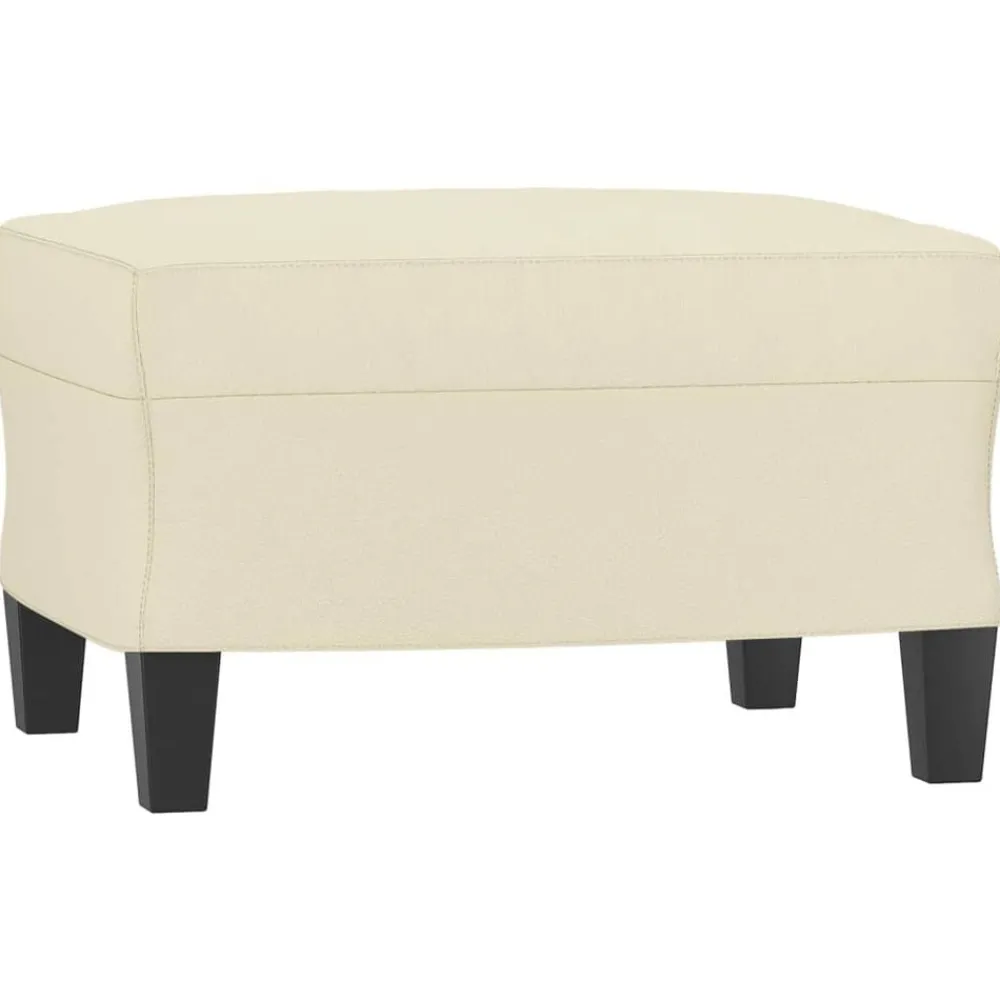 vidaXL Sofás-Sillón con taburete cuero sintético color 60 cm