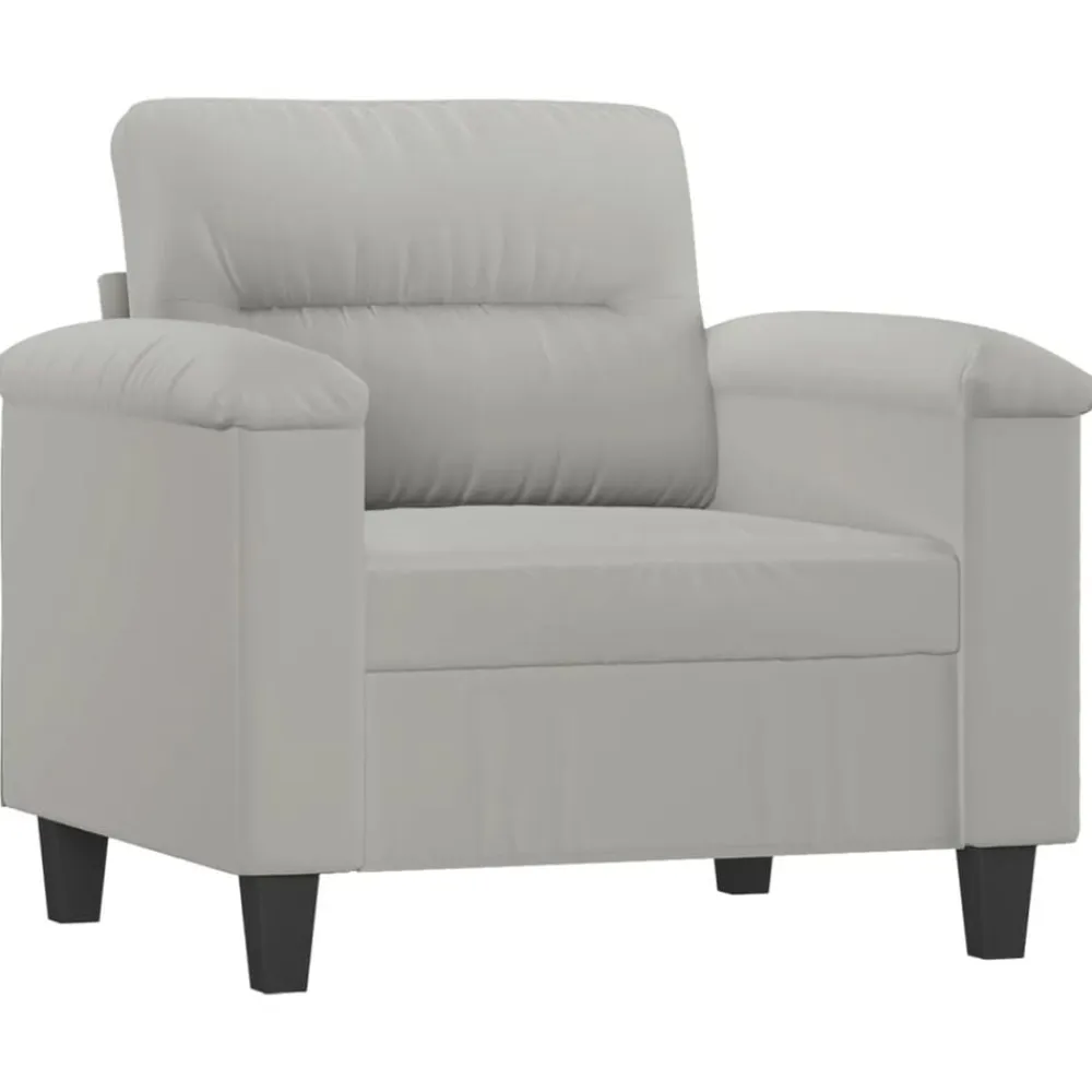 vidaXL Sofás-Sillón con taburete tela de microfibra 60 cm