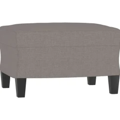 vidaXL Sofás-Sillón con taburete tela gris taupe 60 cm