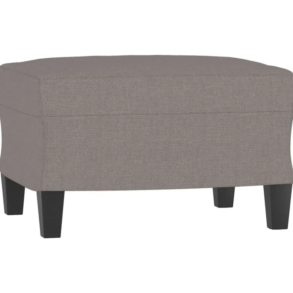vidaXL Sofás-Sillón con taburete tela gris taupe 60 cm