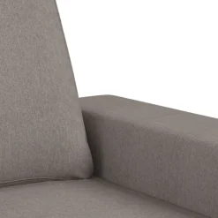 vidaXL Sofás-Sillón con taburete tela gris taupe 60 cm