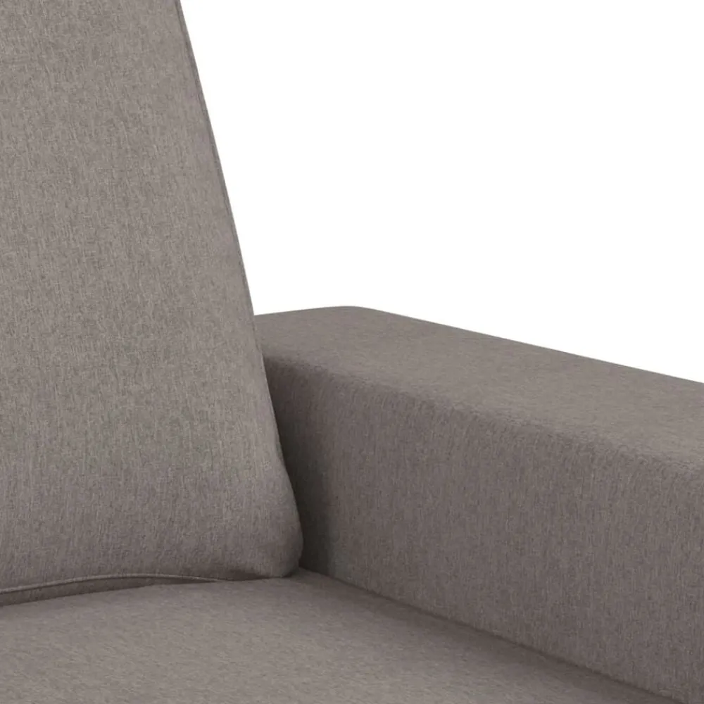 vidaXL Sofás-Sillón con taburete tela gris taupe 60 cm