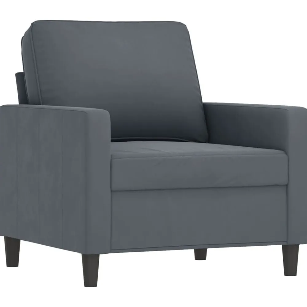 vidaXL Sofás-Sillón con taburete terciopelo 60 cm