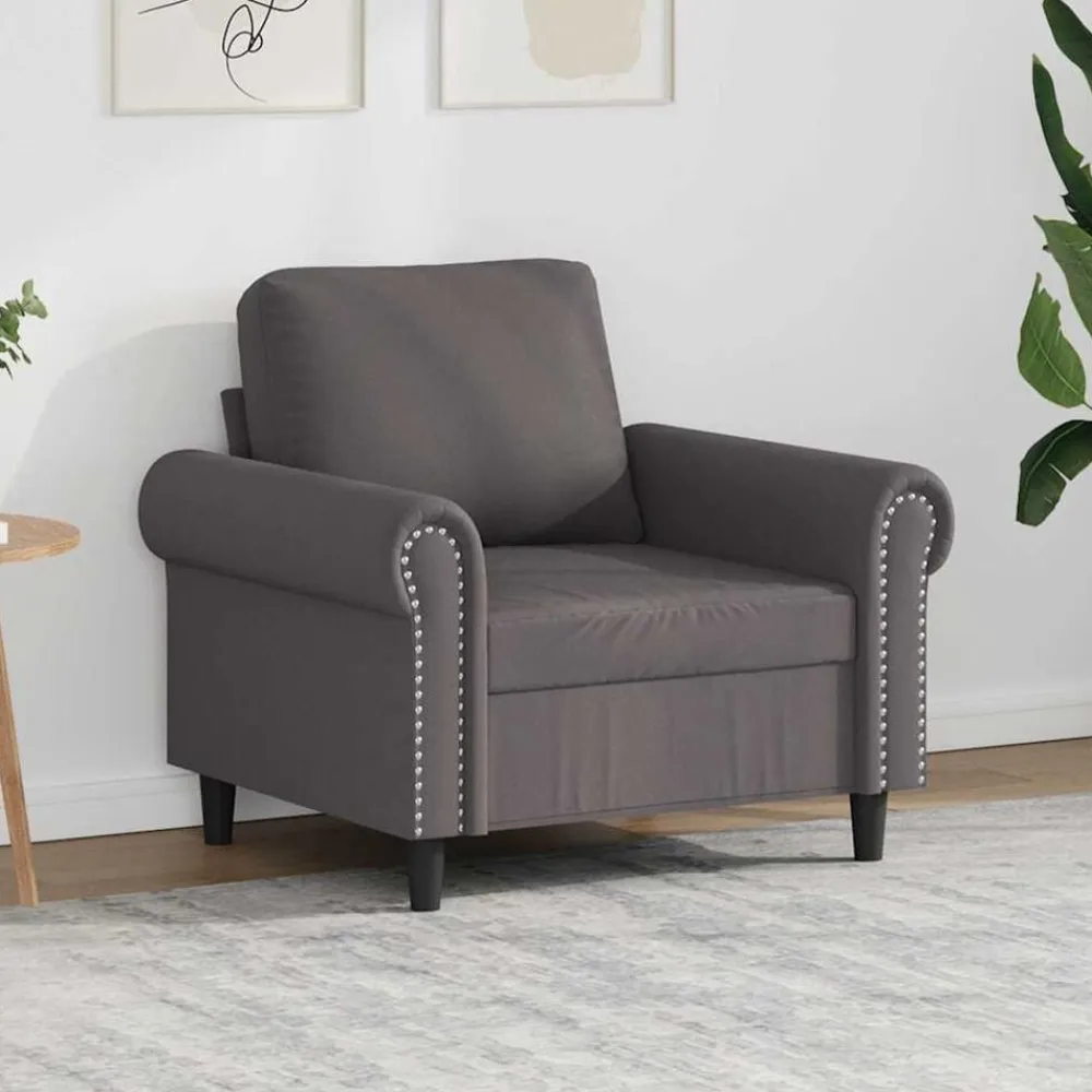 vidaXL Sofás-Sillón cuero sintético 60 cm