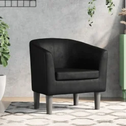 vidaXL Sillas-Sillón cuero sintético