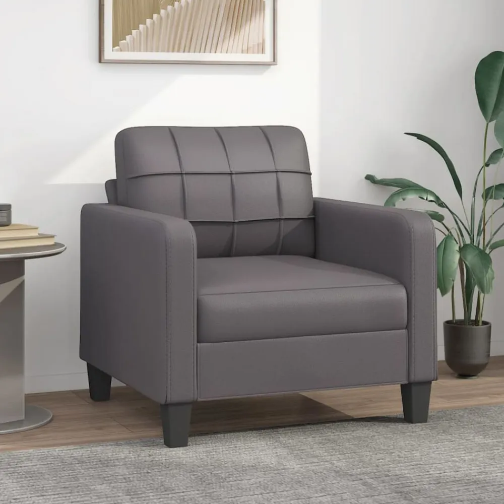vidaXL Sofás-Sillón cuero sintético 60 cm