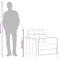 vidaXL Sofás-Sillón cuero sintético 60 cm