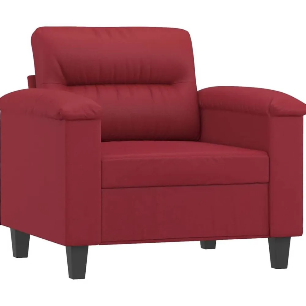 vidaXL Sillón cuero sintético rojo tinto 60 cm Rojo vino tinto Hot