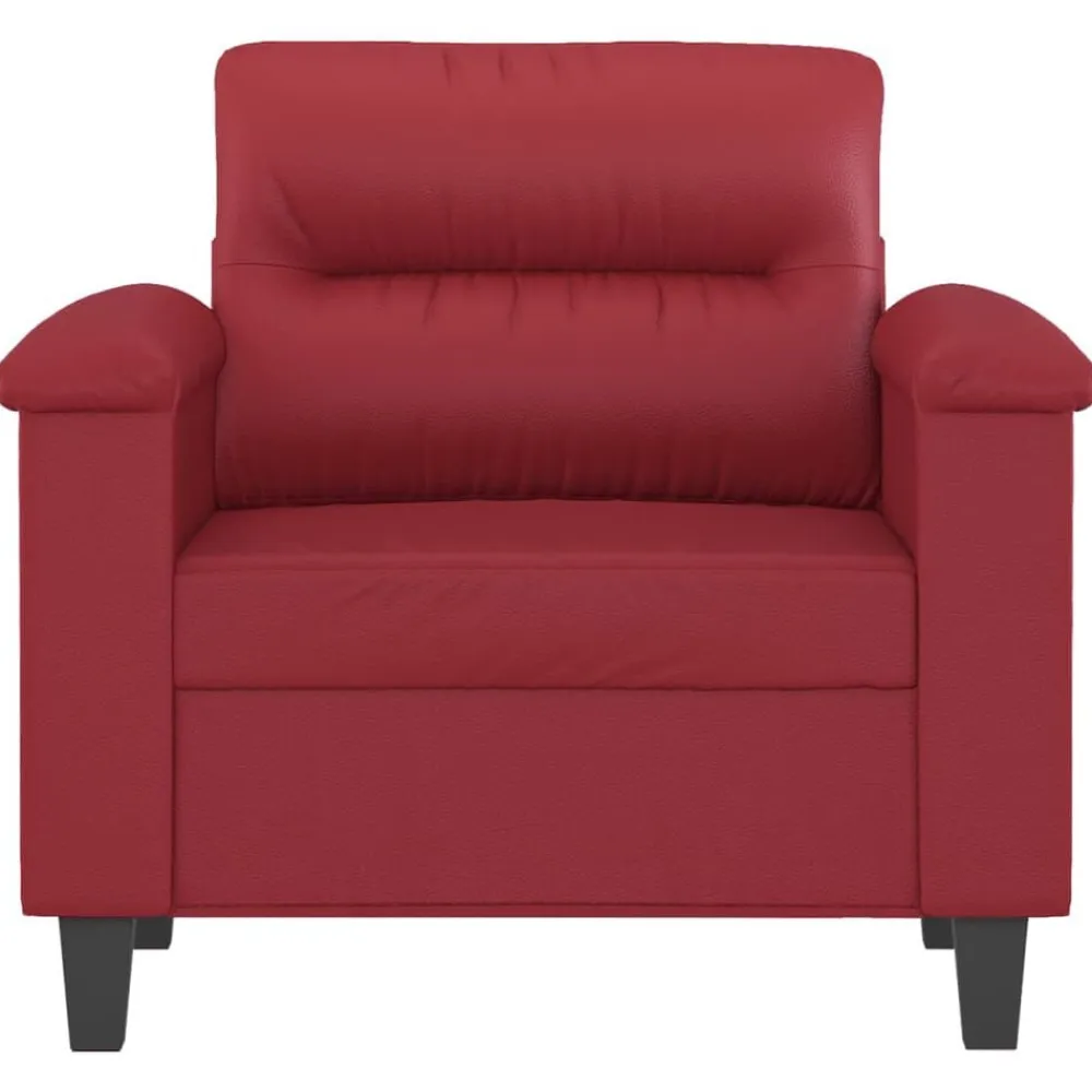 vidaXL Sillón cuero sintético rojo tinto 60 cm Rojo vino tinto Hot