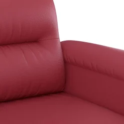 vidaXL Sillón cuero sintético rojo tinto 60 cm Rojo vino tinto Hot