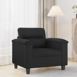 vidaXL Sillón cuero sintético 60 cm Negro Hot