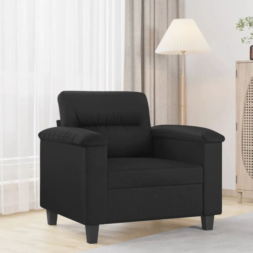 vidaXL Sillón cuero sintético 60 cm Negro Hot