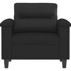 vidaXL Sillón cuero sintético 60 cm Negro Hot