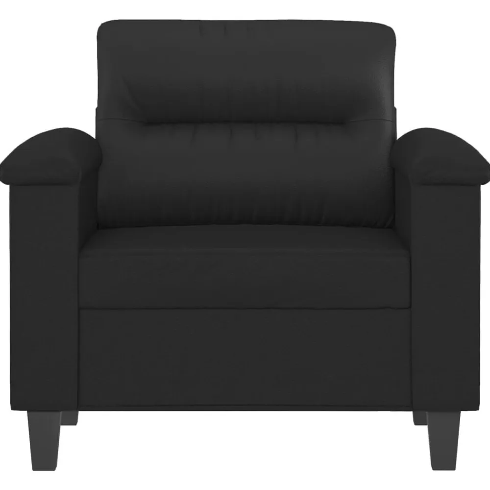 vidaXL Sillón cuero sintético 60 cm Negro Hot