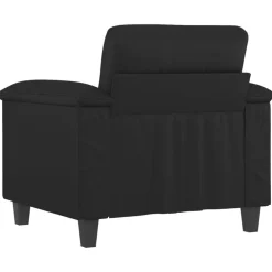 vidaXL Sillón cuero sintético 60 cm Negro Hot