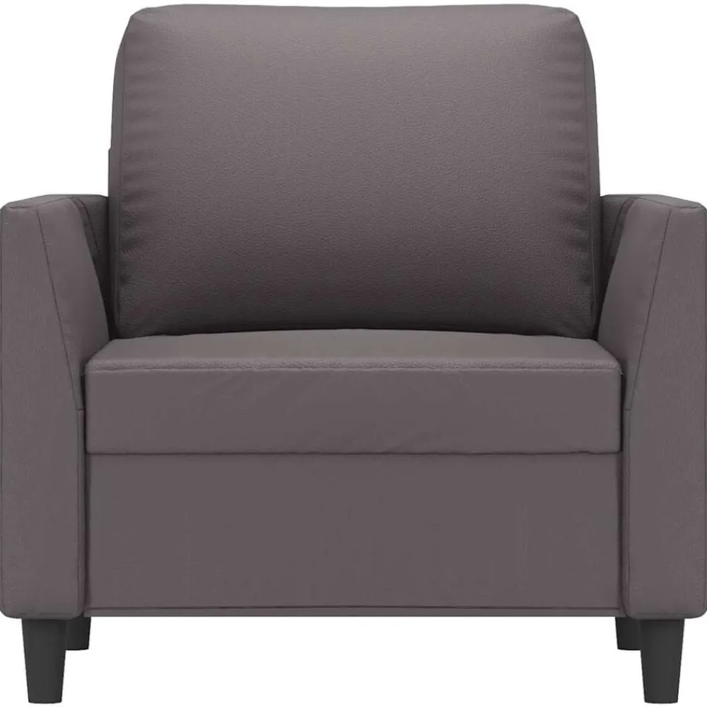 vidaXL Sillón cuero sintético 60 cm Gris Sale