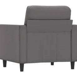 vidaXL Sillón cuero sintético 60 cm Gris Sale