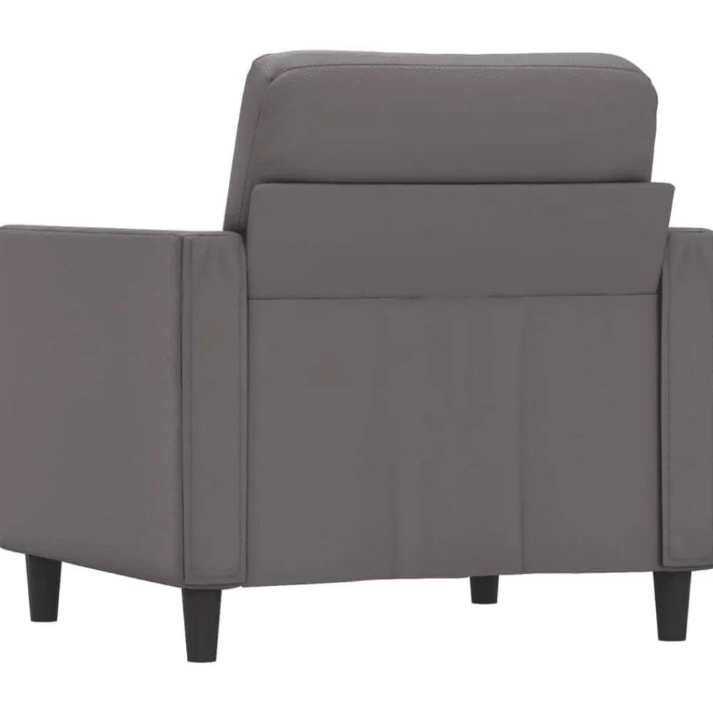 vidaXL Sillón cuero sintético 60 cm Gris Sale