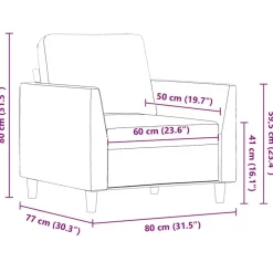 vidaXL Sillón cuero sintético 60 cm Gris Sale