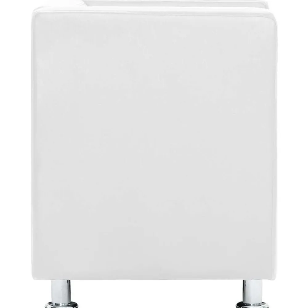 vidaXL Sillón de cuero sintético Blanco Hot