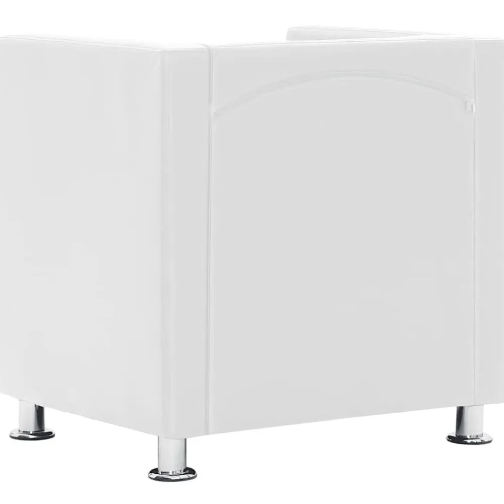 vidaXL Sillón de cuero sintético Blanco Hot