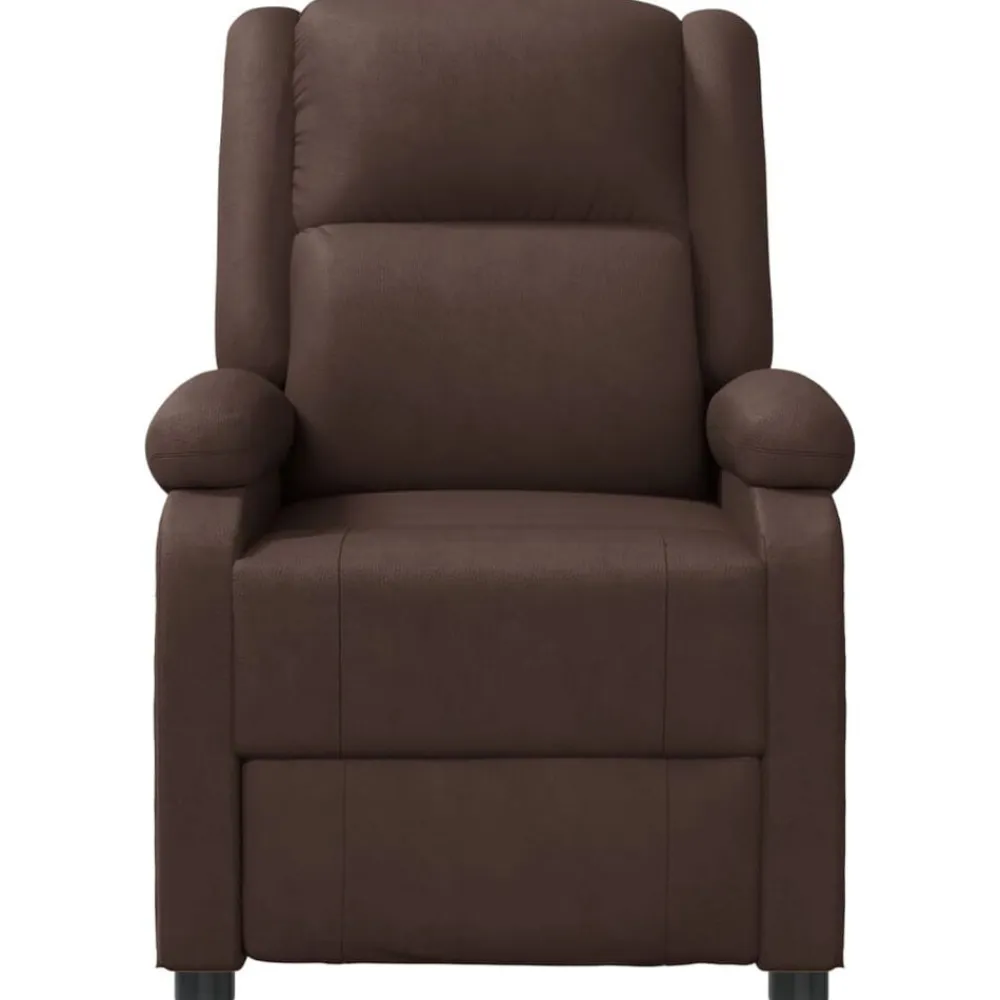 vidaXL Sillón de masaje cuero sintético marrón Marrón Clearance